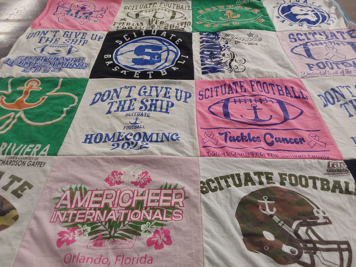 T-shirt quilt featuring scituate football by Kristin from MA