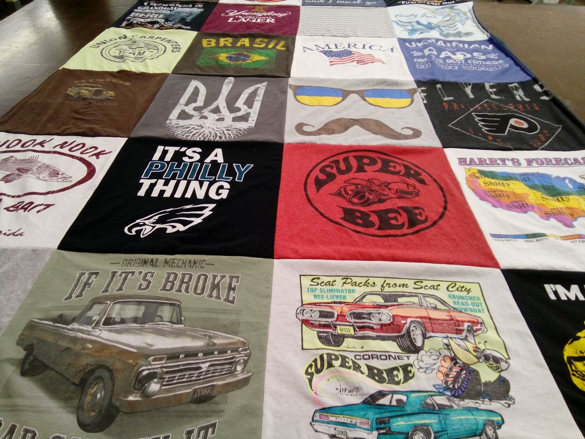 T-shirt quilt featuring philadelphia eagles by Julie from FL