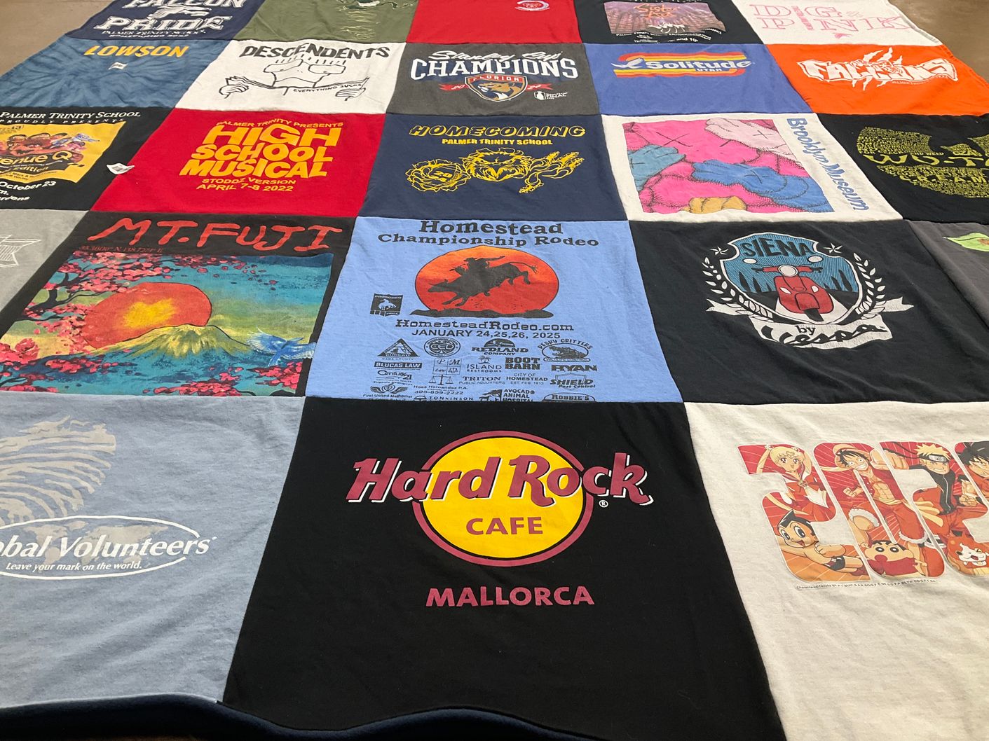 T-shirt quilt from palmer trinity school by Wendy from FL
