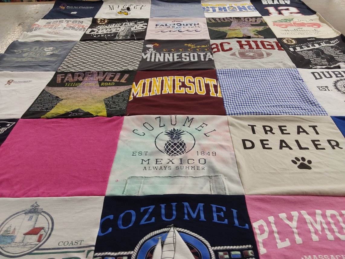 T-shirt quilt from boston college by Roseanne from NH