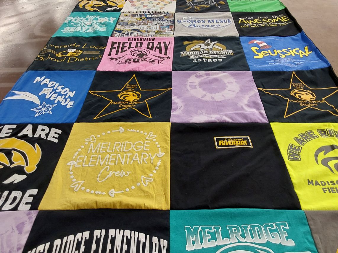 T-shirt quilt featuring madison avenue astros by Lori from OH