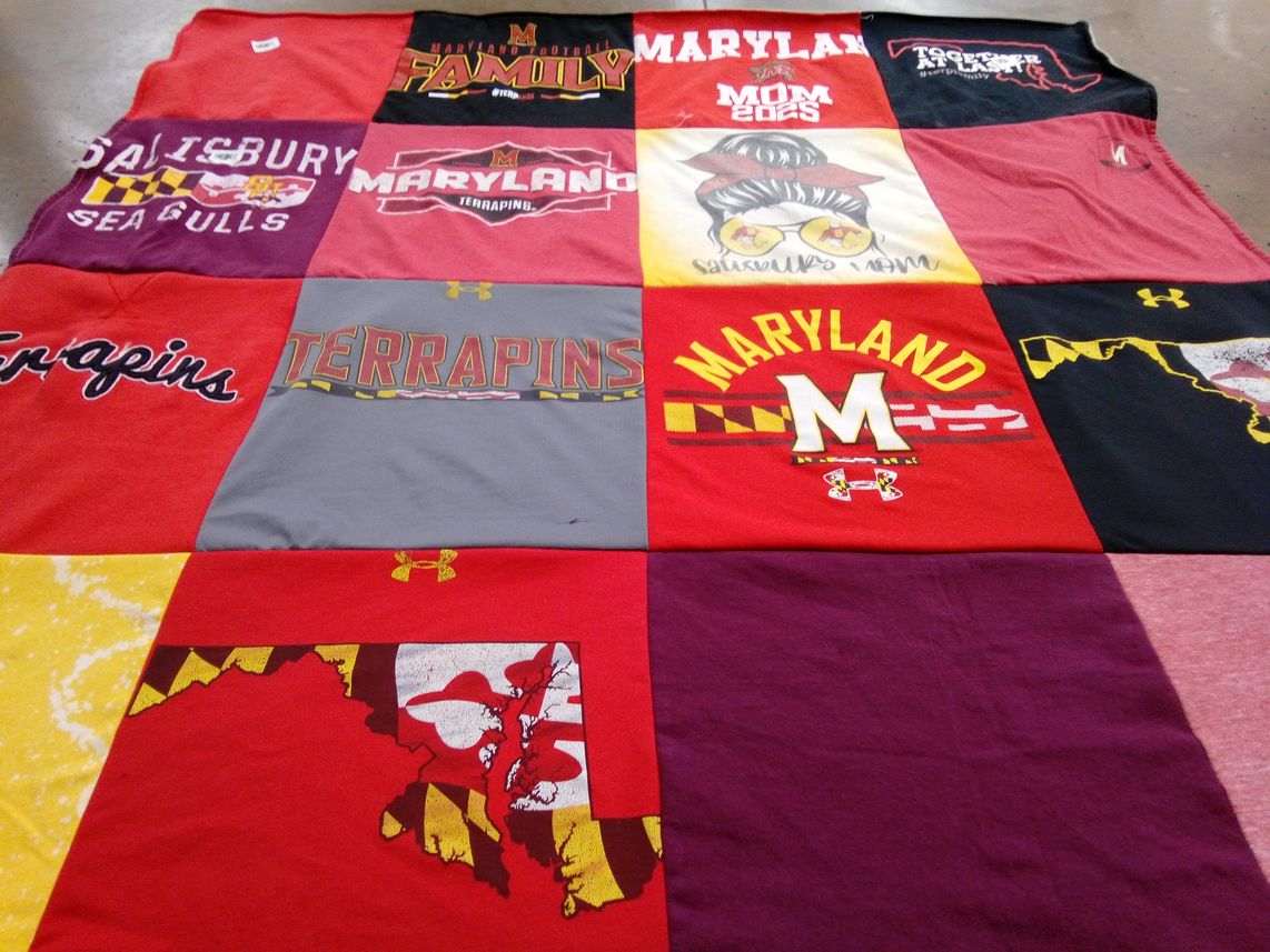 T-shirt quilt featuring university of maryland terrapins by kendra from MD