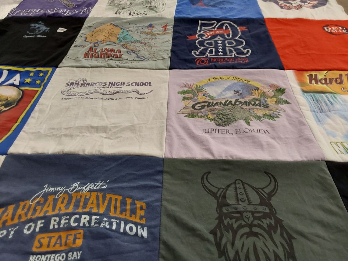 T-shirt quilt from richland high school, san marcos high school by Kimberley from TX