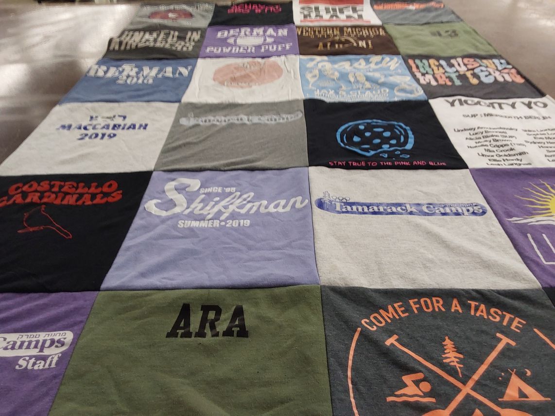 T-shirt quilt featuring costello cardinals by Meredith from MI