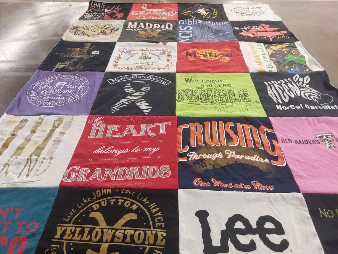 T-shirt quilt from texas tech university by Leone from TX