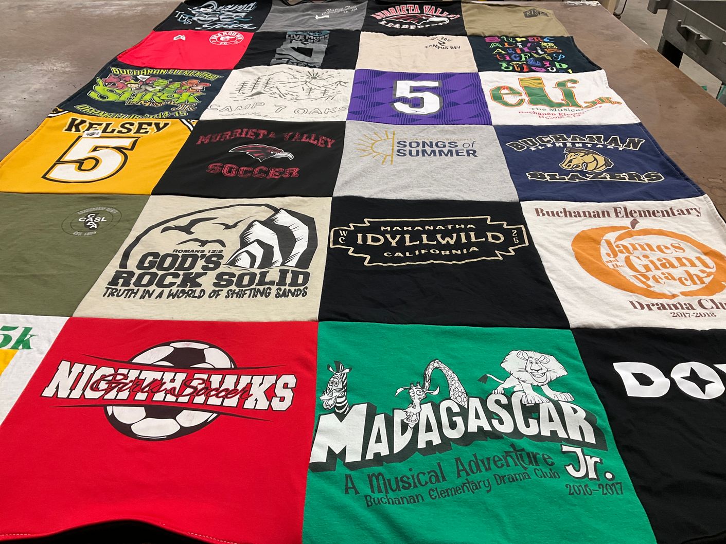 T-shirt quilt featuring marietta valley high school soccer, nighthawks soccer by Kari from CA