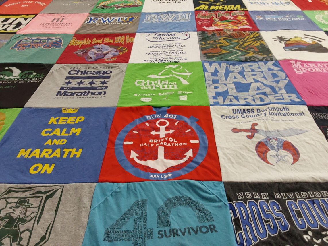 T-shirt quilt from university of massachusetts dartmouth by Ailish from MA