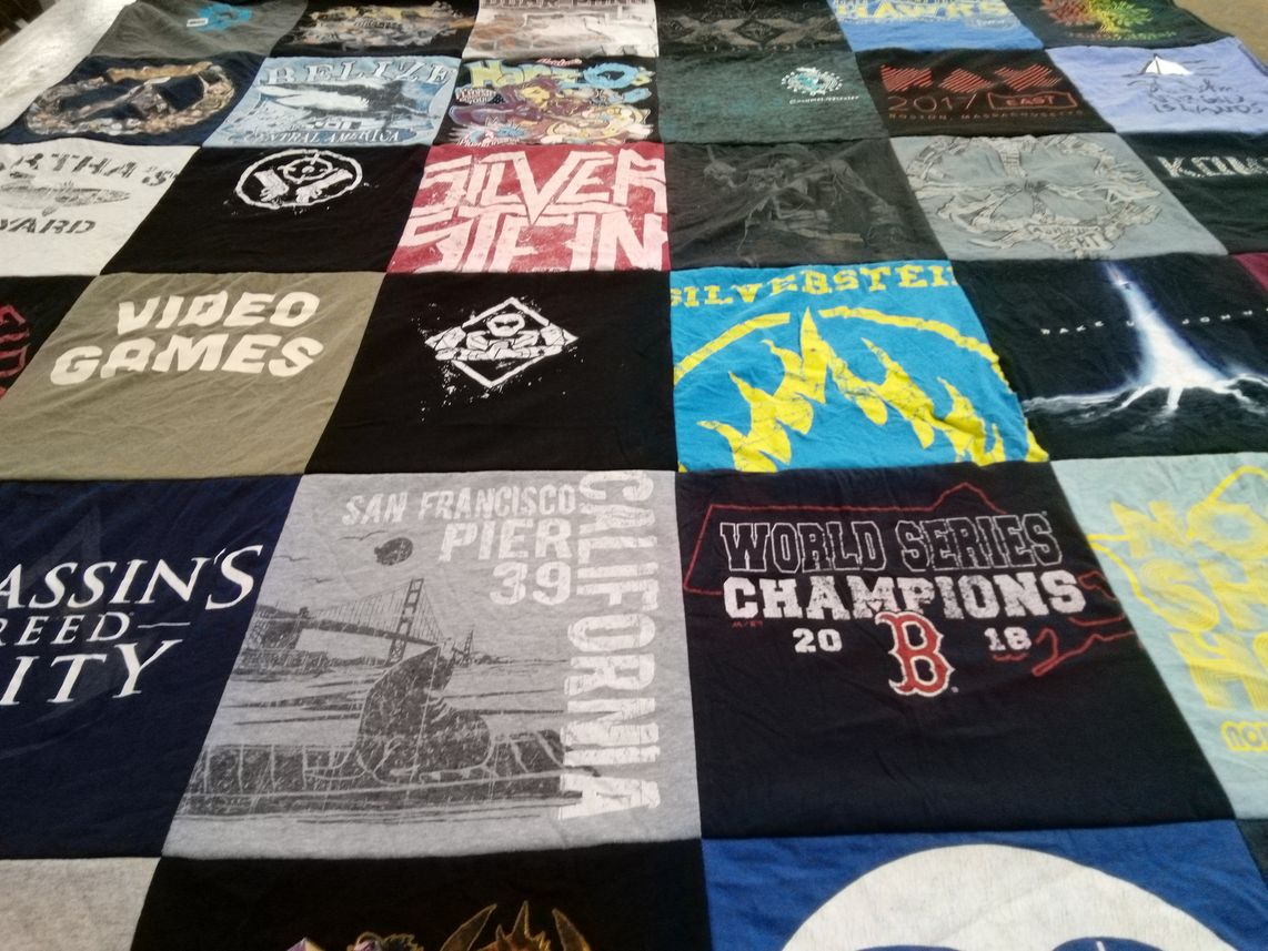 T-shirt quilt featuring boston red sox by Ailish from MA