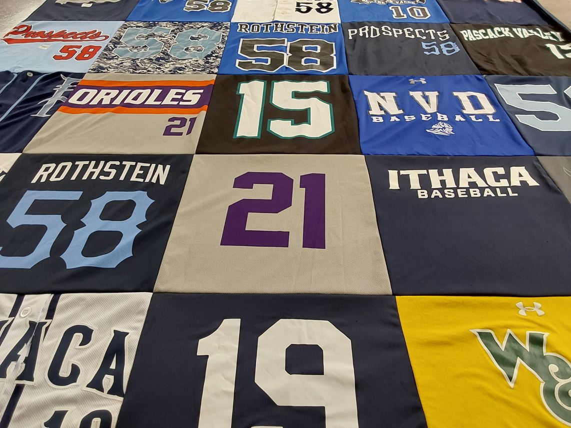 T-shirt quilt from ithaca college by Linda from NJ