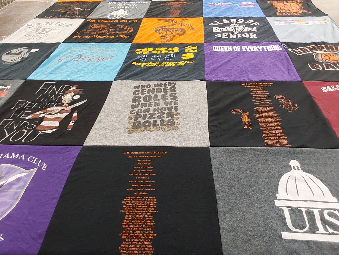 T-shirt quilt from lincoln high school by Tammy from IL