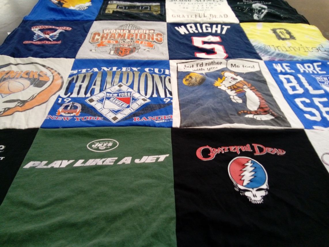 T-shirt quilt featuring new york knicks, new york rangers by Ilana from CA