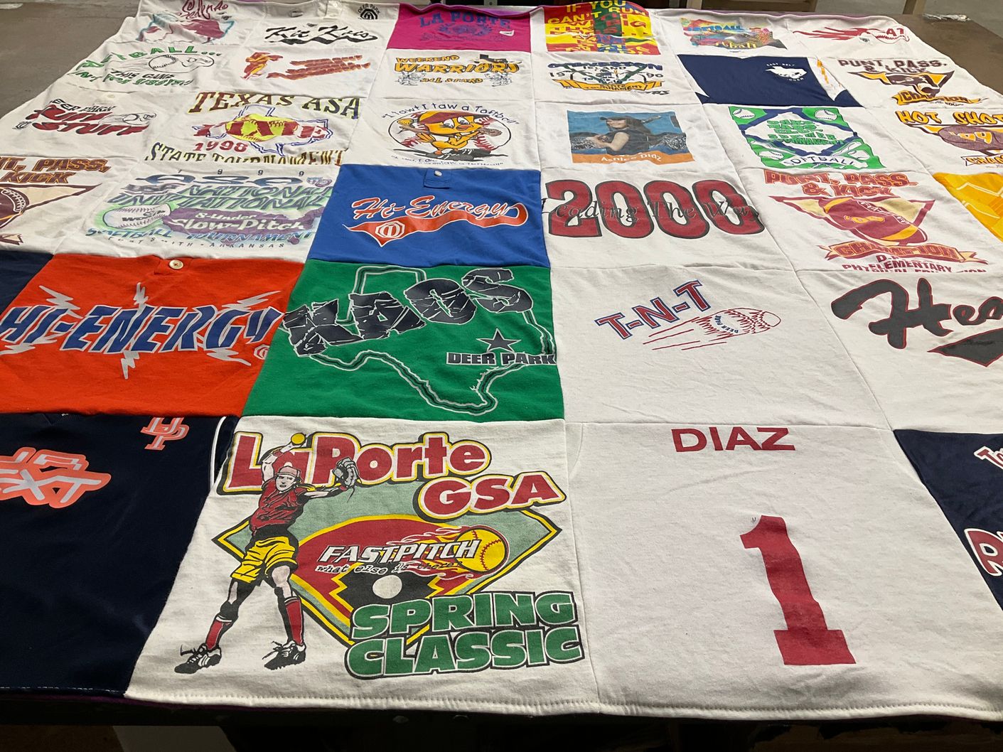 T-shirt quilt by Leslie from TX