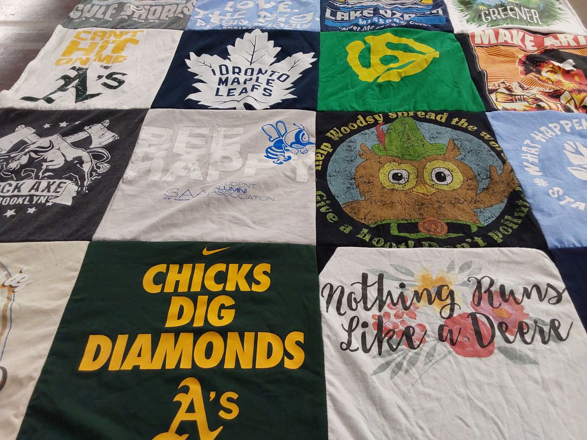 T-shirt quilt featuring toronto maple leafs by Jennifer from IA
