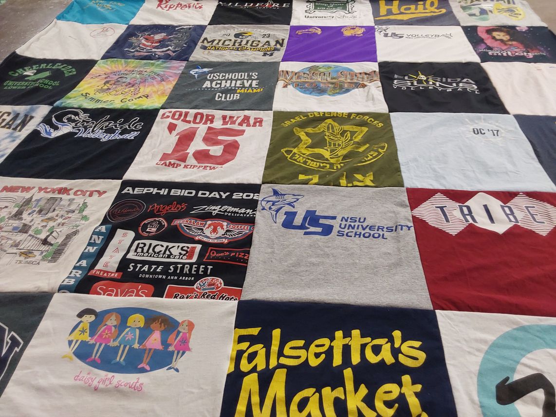 T-shirt quilt featuring university of michigan volleyball by Linda from FL
