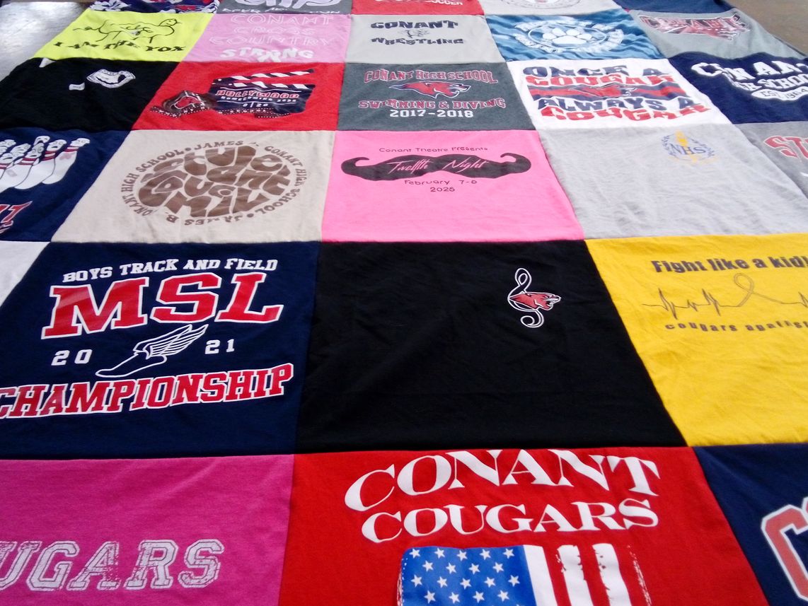 T-shirt quilt from conant high school by Karen from IL