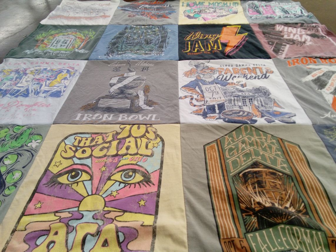T-shirt quilt from university of alabama by Lee from AL