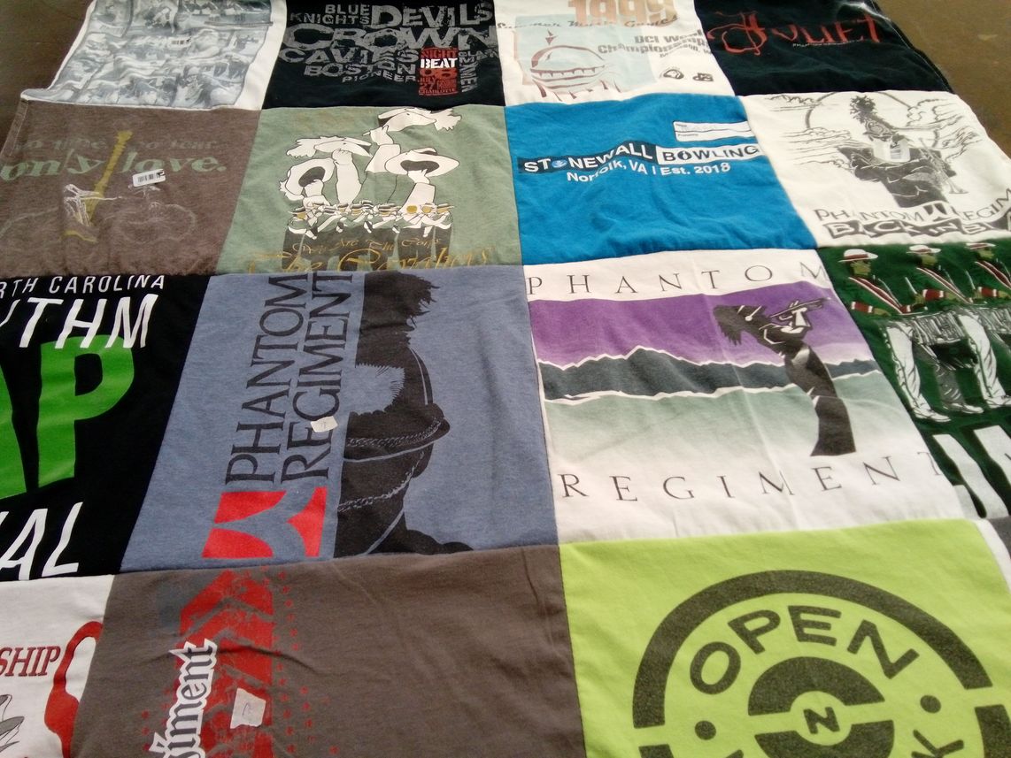 T-shirt quilt featuring phantom regiment by Stephen from VA