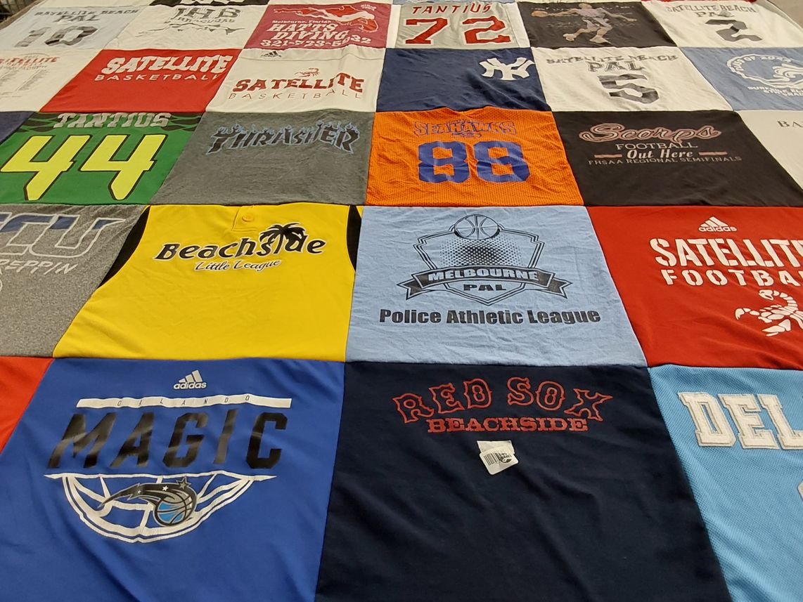 T-shirt quilt featuring orlando magic, red sox beachside by Kimberly from FL