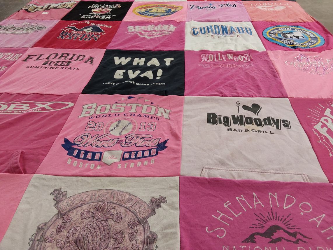T-shirt quilt featuring boston red sox by Christine from VA