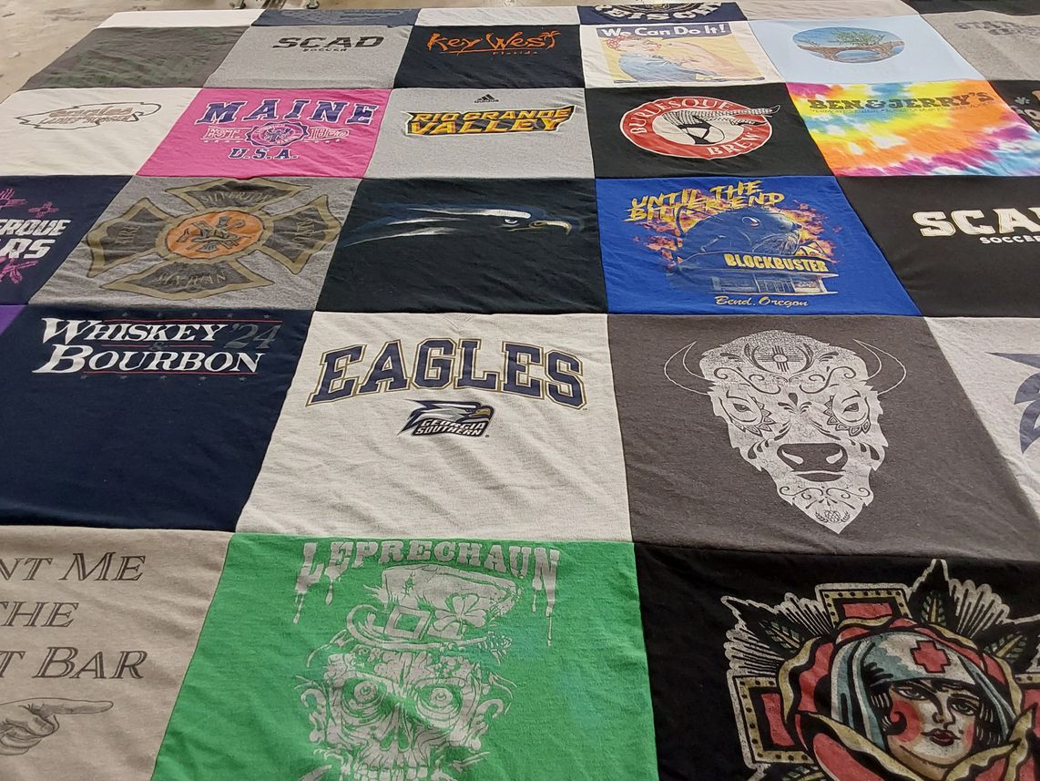 T-shirt quilt featuring eastern eagle football by Kathryn from WA