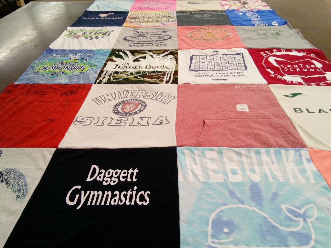 T-shirt quilt from siena university by Stacey from MA