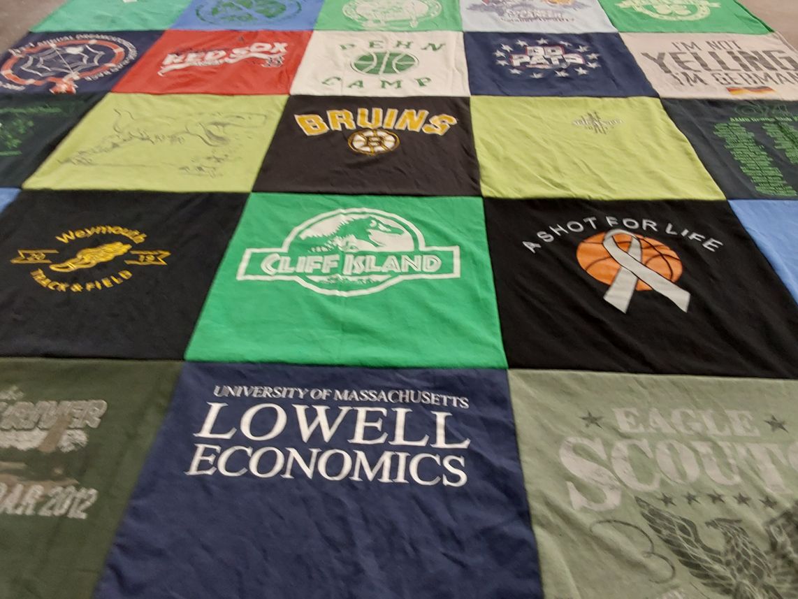 T-shirt quilt featuring bruin by Kathleen from MA