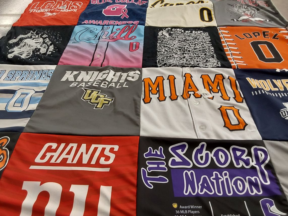 T-shirt quilt from university of central florida by Cheryl from FL