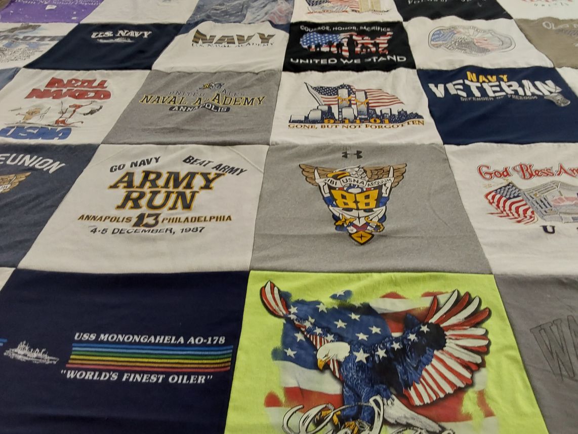 T-shirt quilt from united states naval academy by DONNA from FL