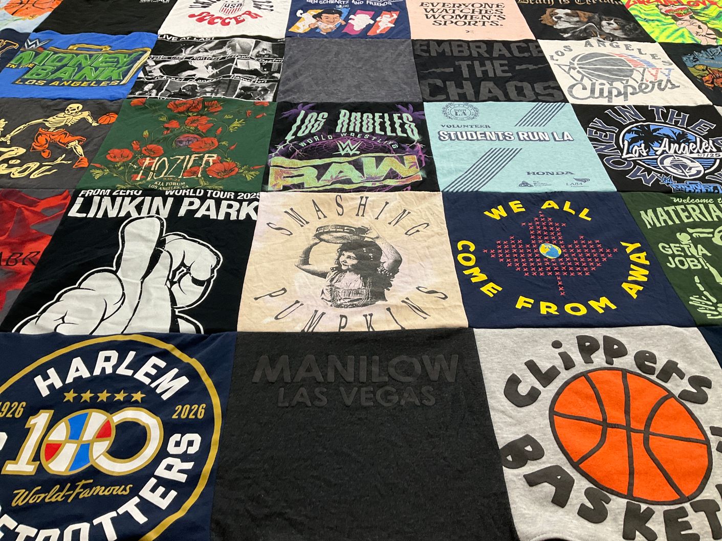 T-shirt quilt featuring los angeles clippers by Juliet from CA