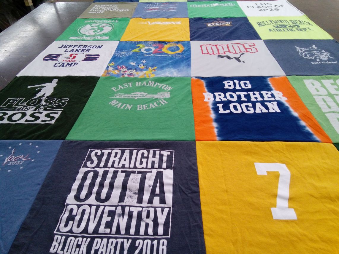 T-shirt quilt from jefferson lakes camp by Amy from NJ