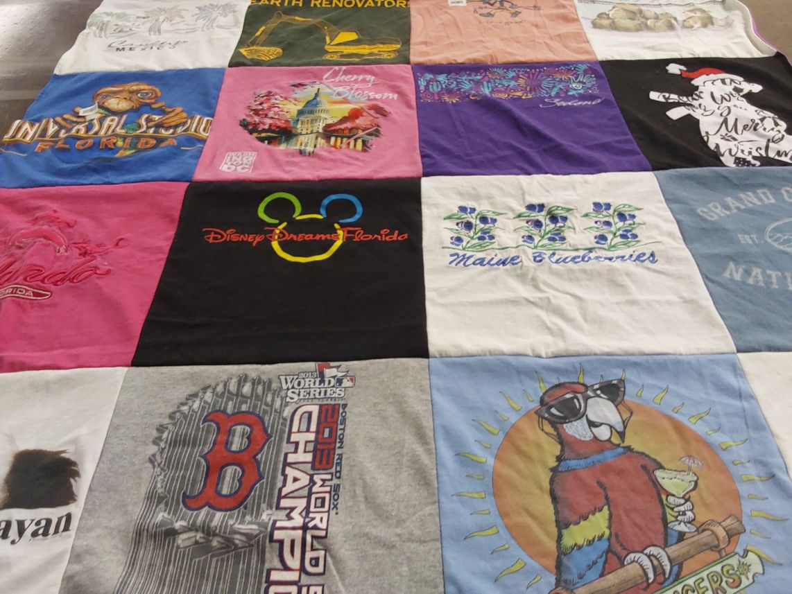 T-shirt quilt featuring boston red sox by Cheryl from CT