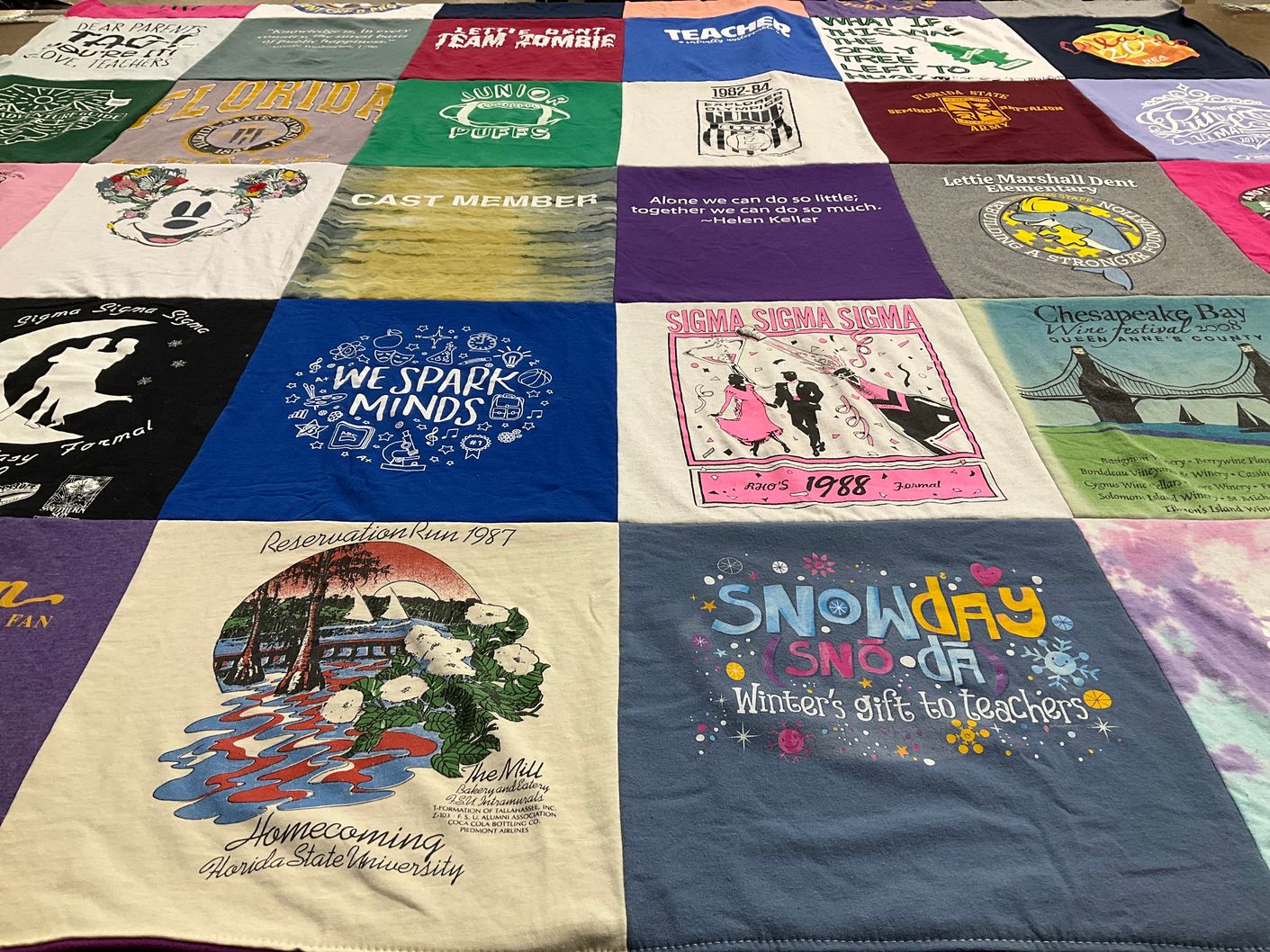 T-shirt quilt from florida state university by Dawn from MD