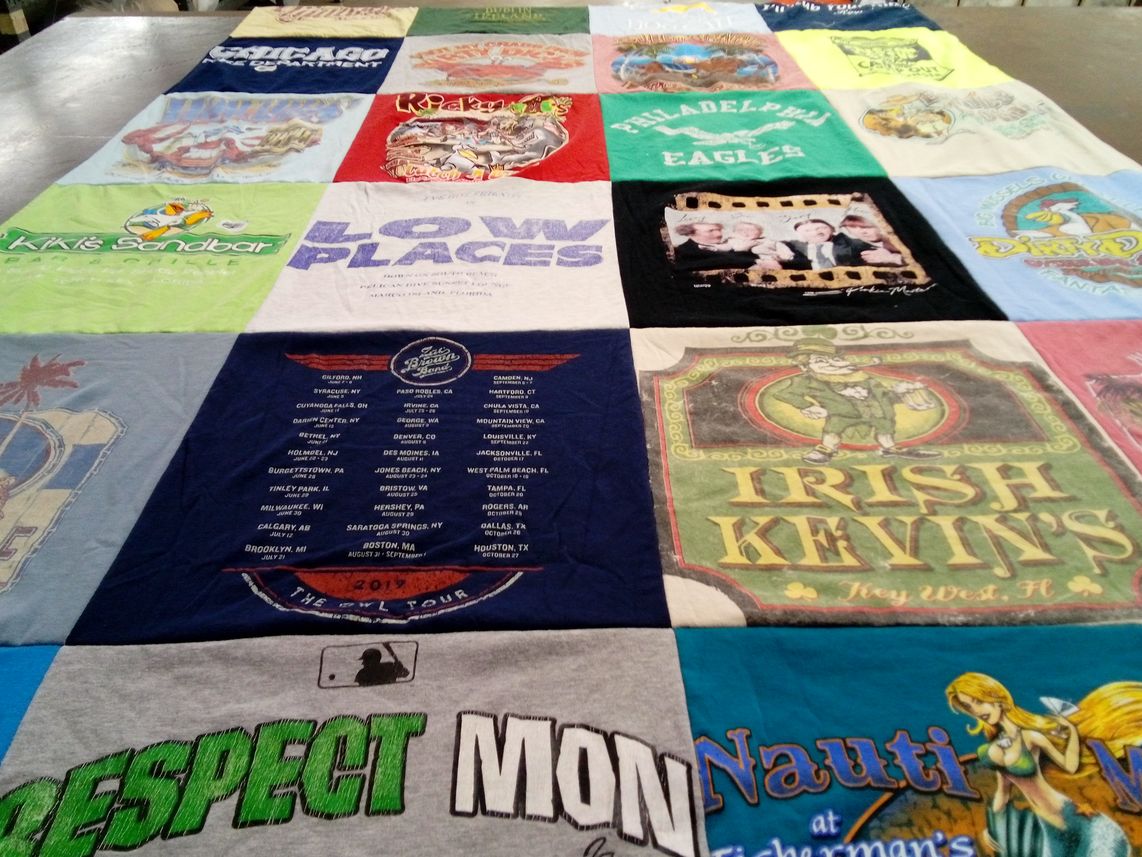 T-shirt quilt featuring philadelphia eagles by Karen from PA