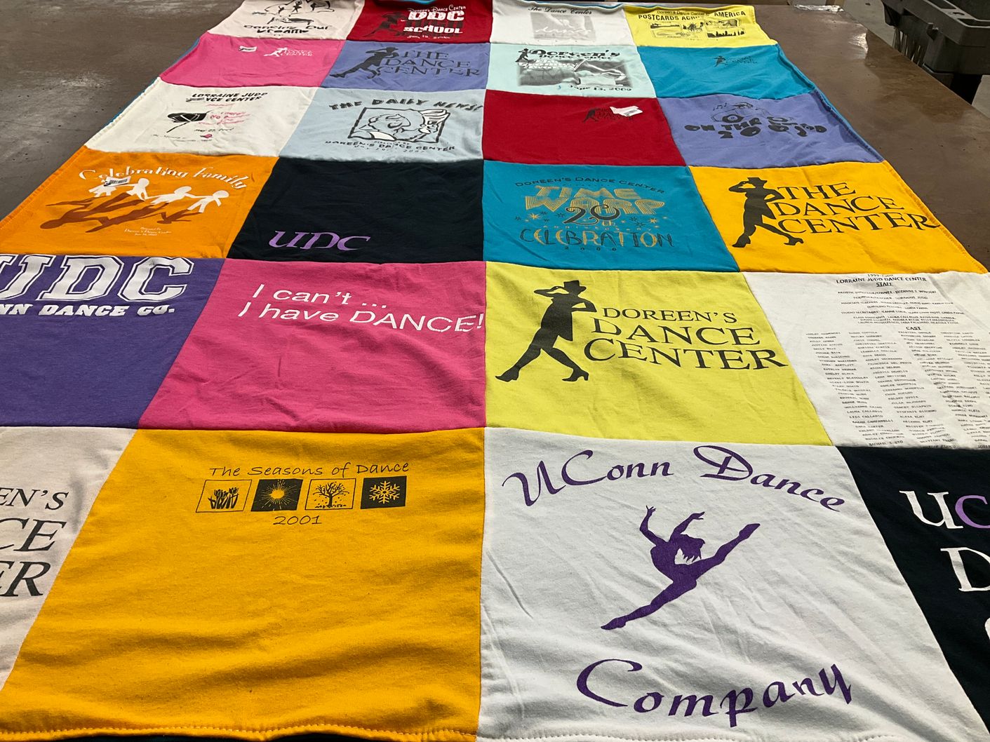 T-shirt quilt from university of connecticut by Rhiannon from CO