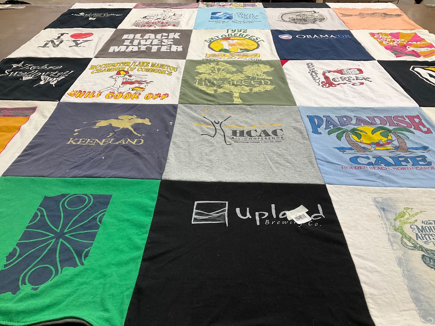 T-shirt quilt with politics, social justice themes by Dan from IN