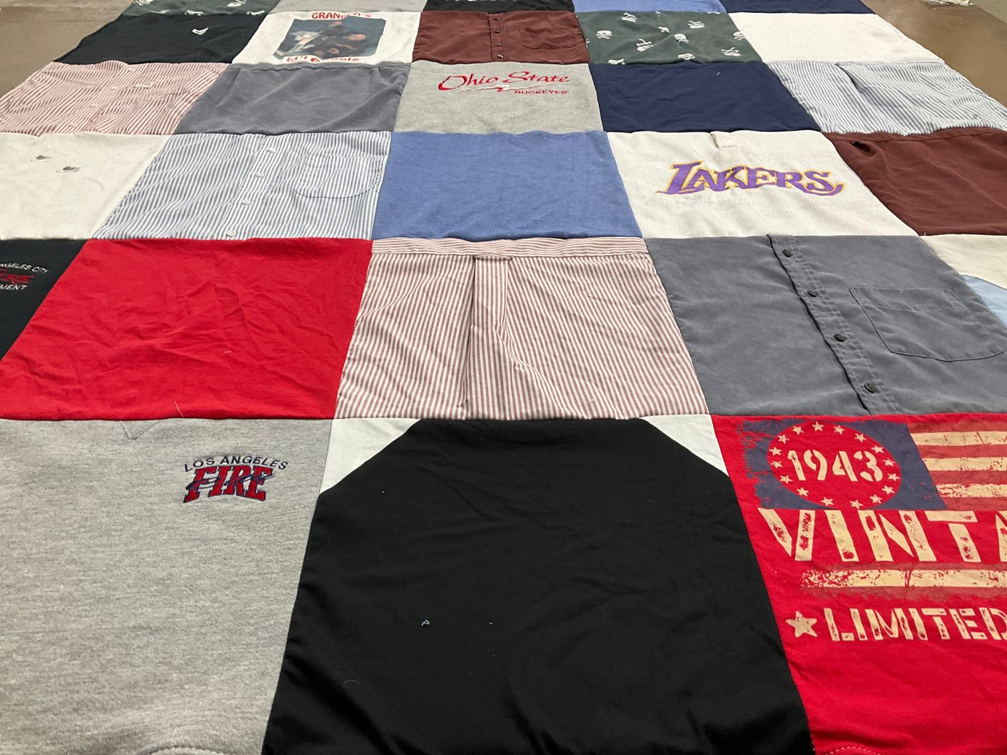 T-shirt quilt featuring los angeles lakers by Shelley from AZ