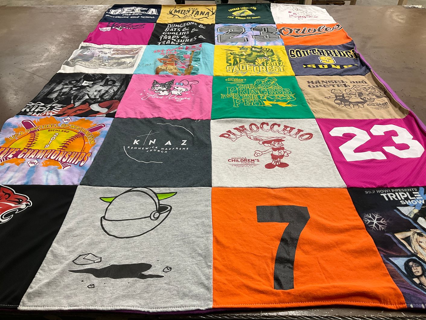 T-shirt quilt from richland high school by Shanon from MT