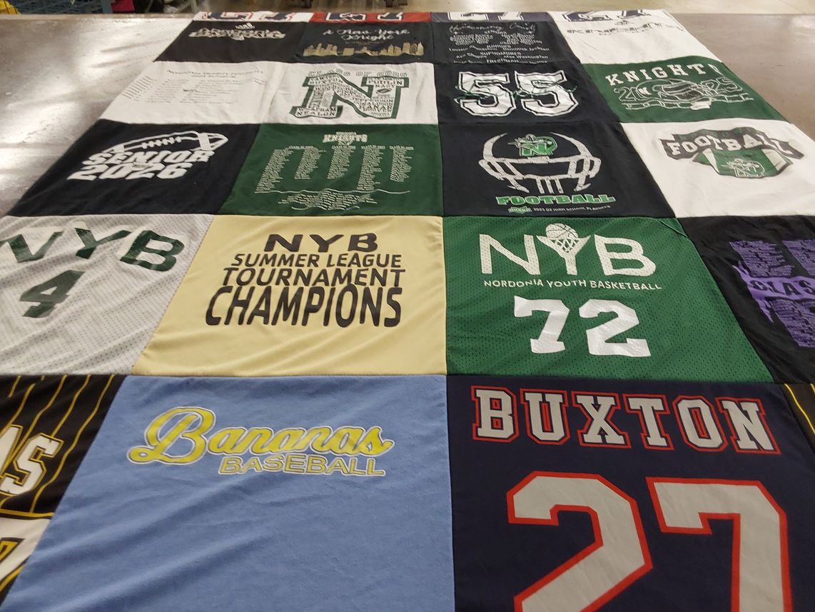 T-shirt quilt from nordonia high school by Jaime from OH