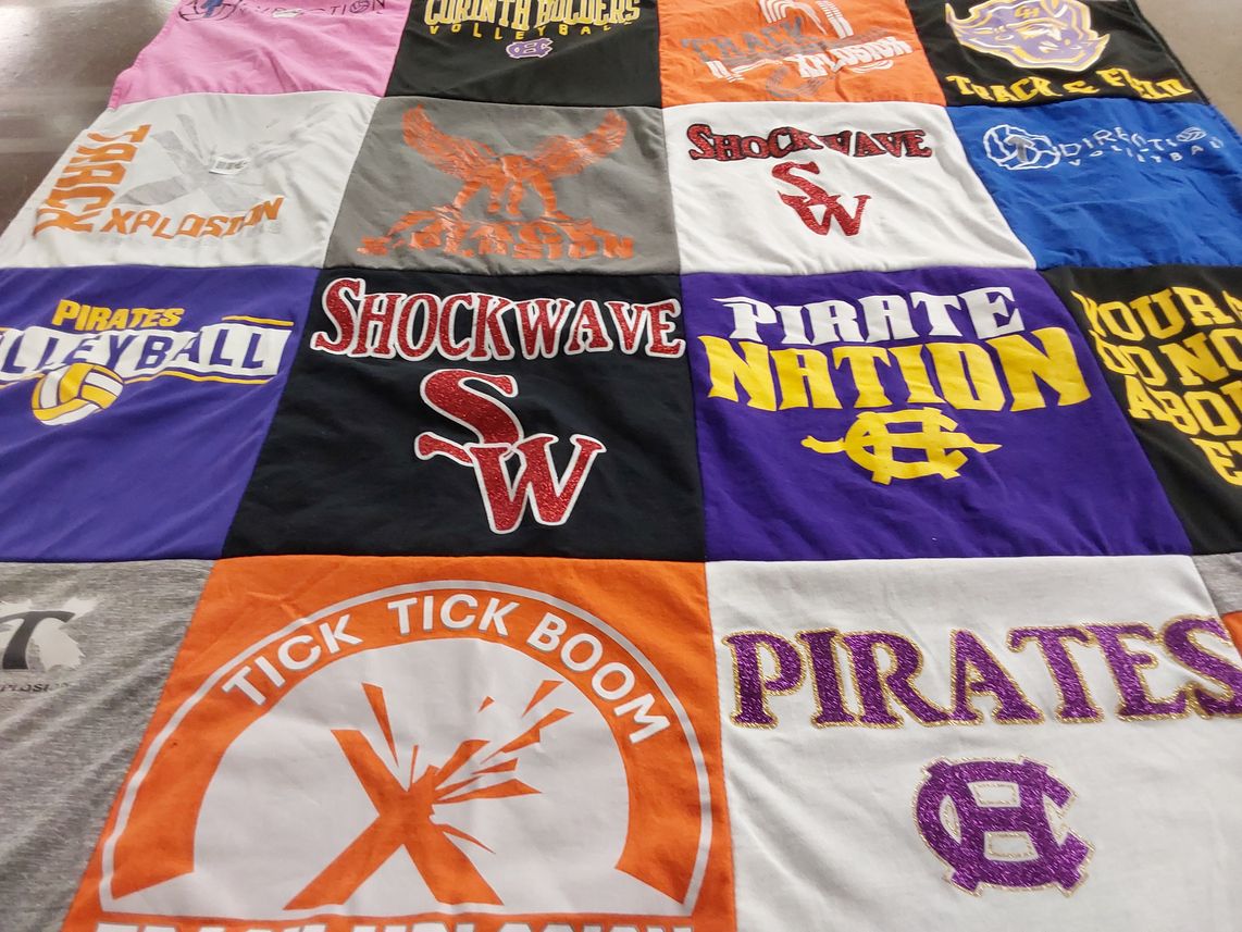 T-shirt quilt featuring pirates, shockwave by Shiquita from NC