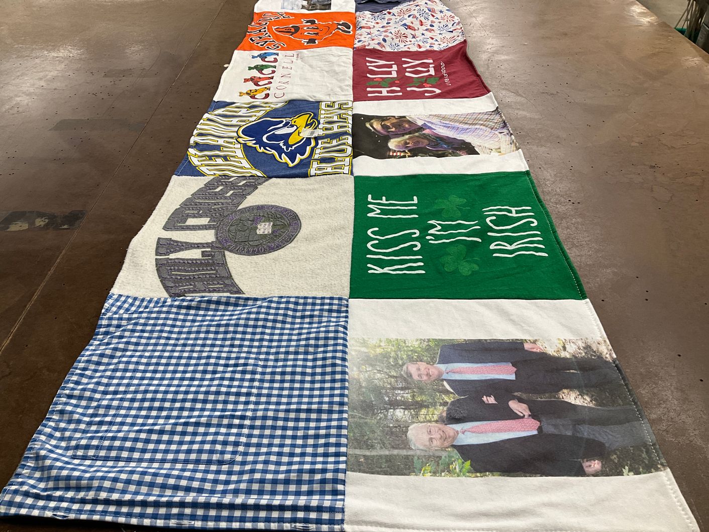 T-shirt quilt featuring northeastern university hockey by Margaret from NY