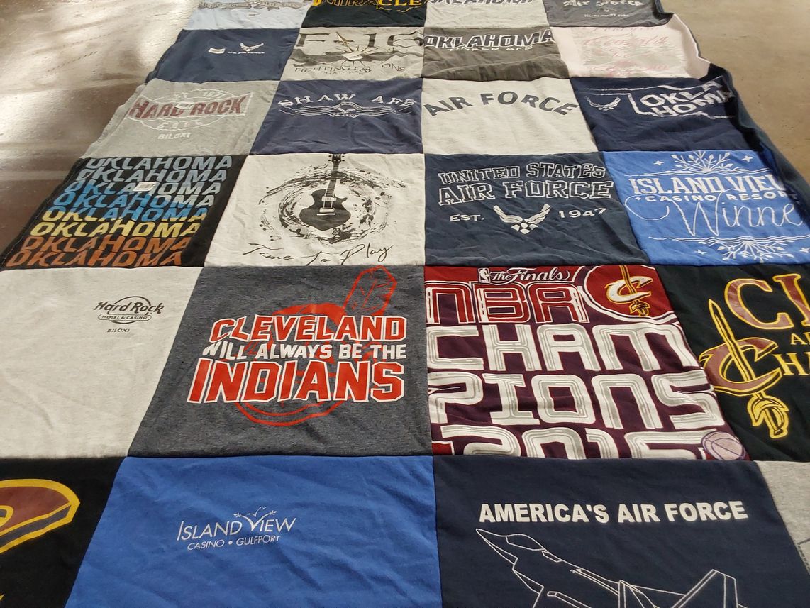 T-shirt quilt featuring cleveland indians by Chris from FL