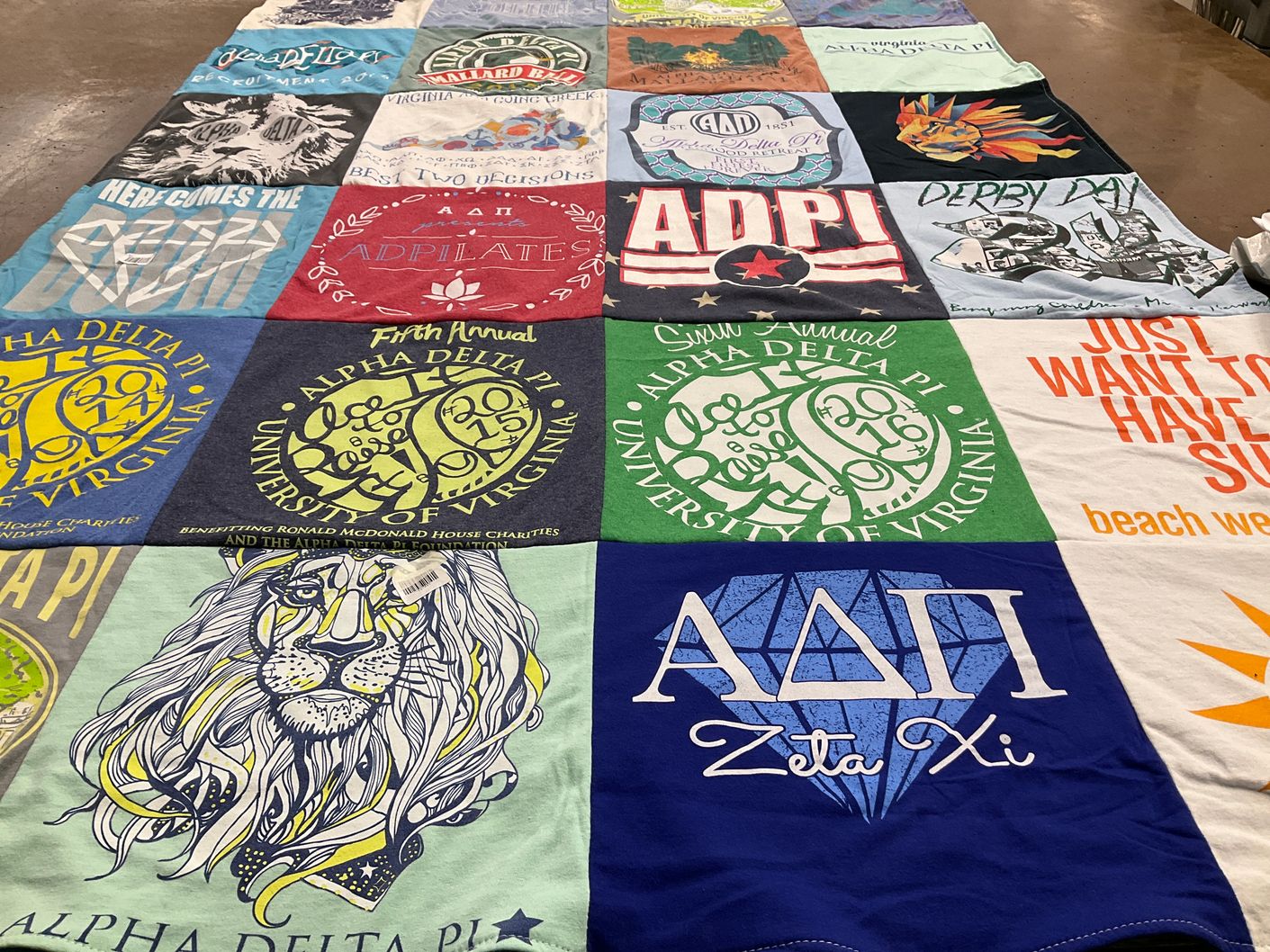 T-shirt quilt from university of virginia by Jaina from WV