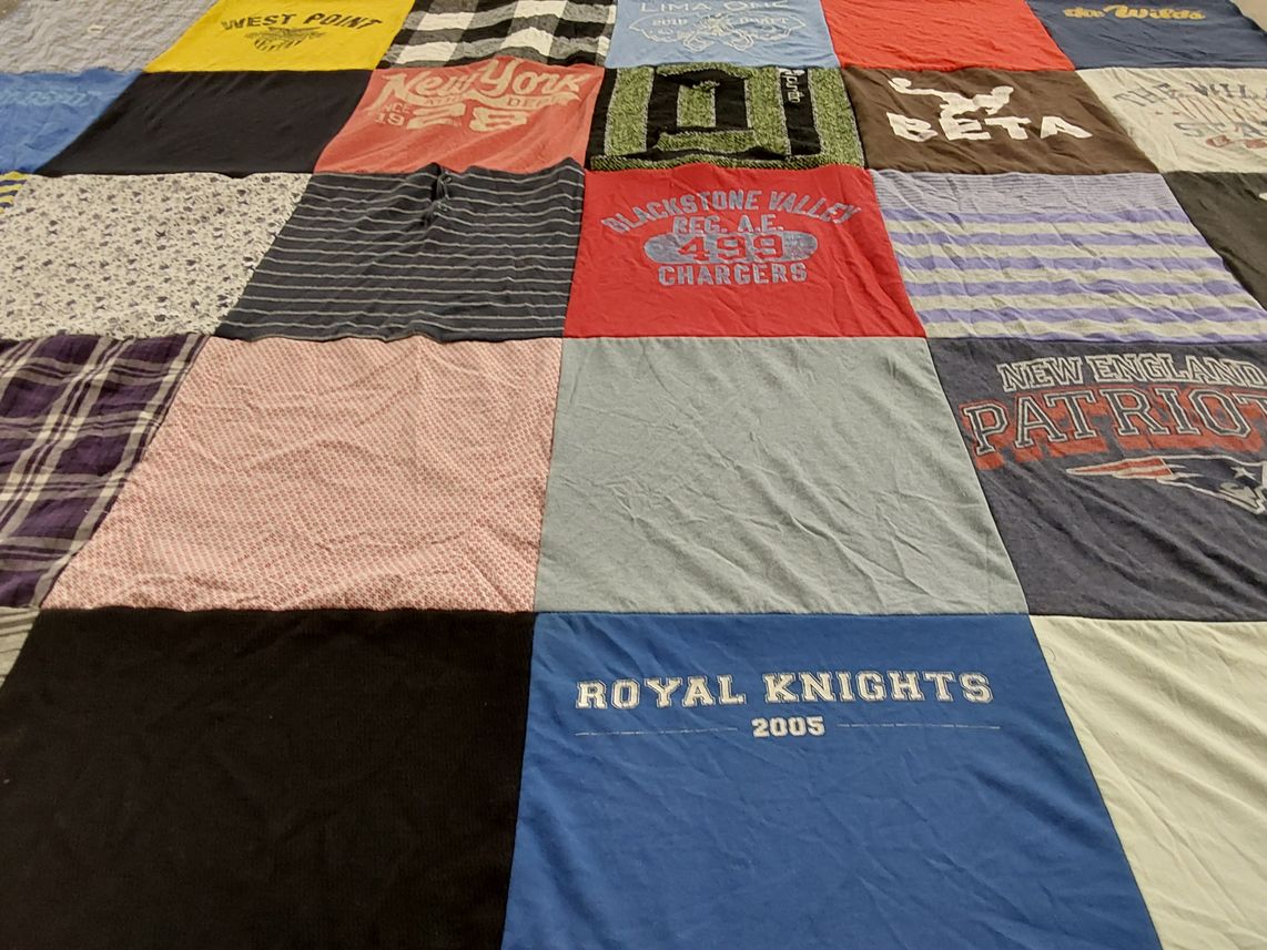 T-shirt quilt featuring new england patriots by Natalie from SC