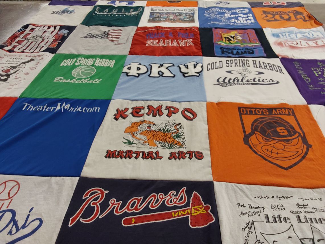 T-shirt quilt featuring cold spring harbor basketball team, cold spring harbor athletics by Sandra from GA
