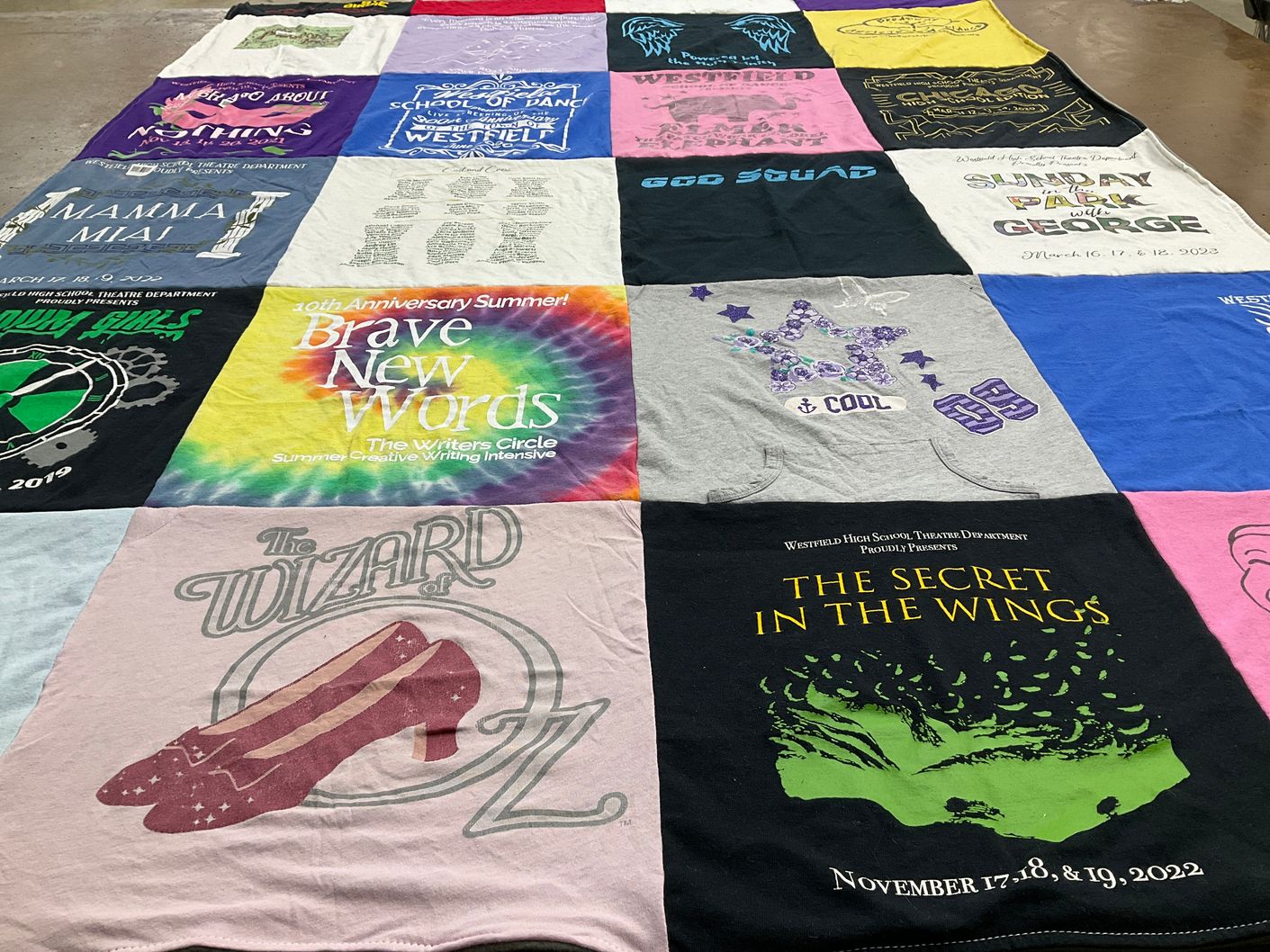 T-shirt quilt from westfield high school by Jeff from NJ
