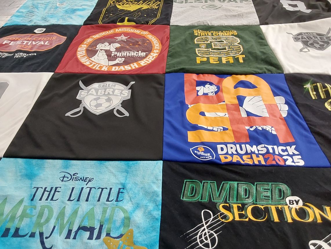 T-shirt quilt featuring salem sabres by Joy from VA