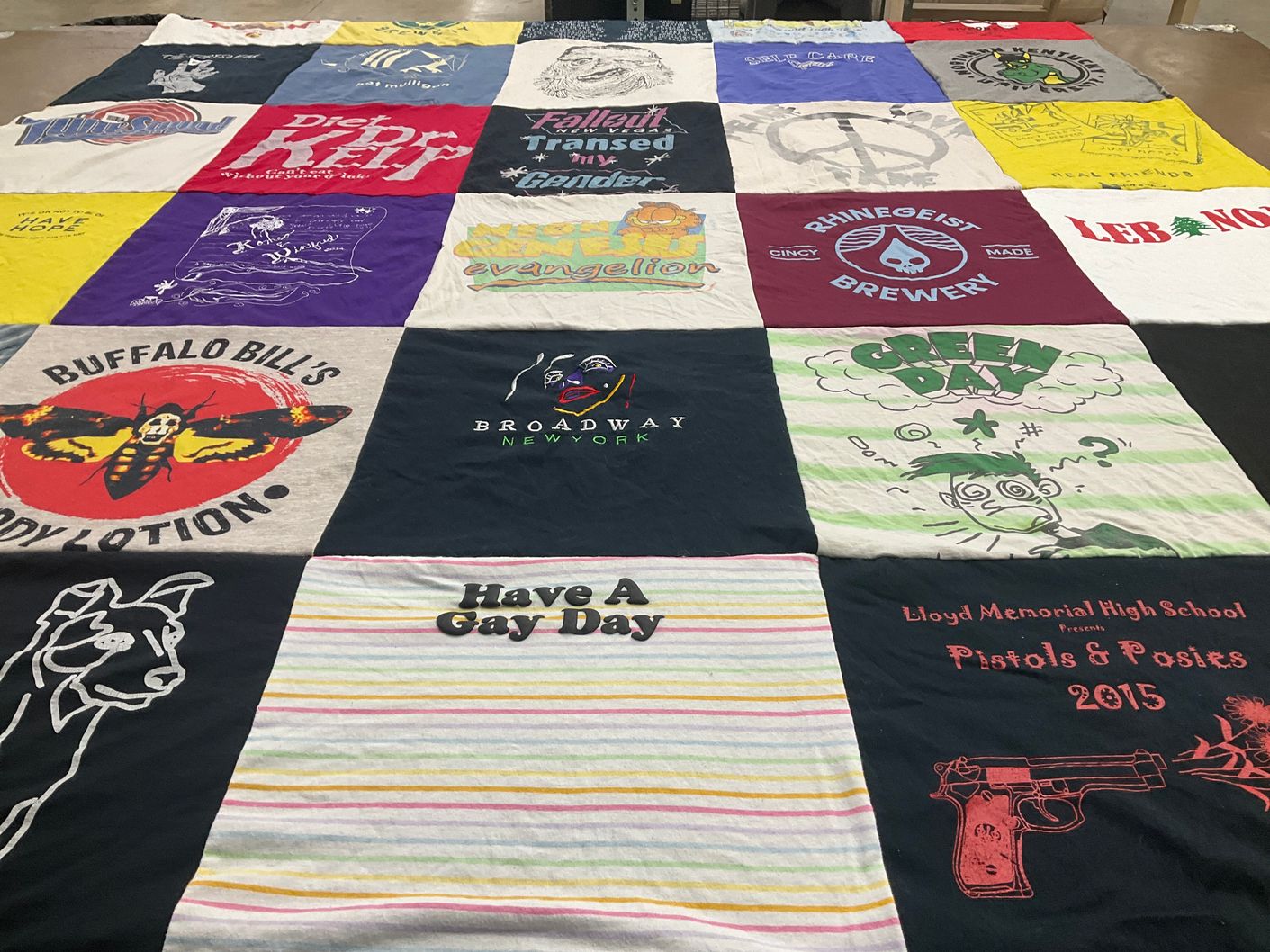 T-shirt quilt from lloyd memorial high school by Hypha from KY