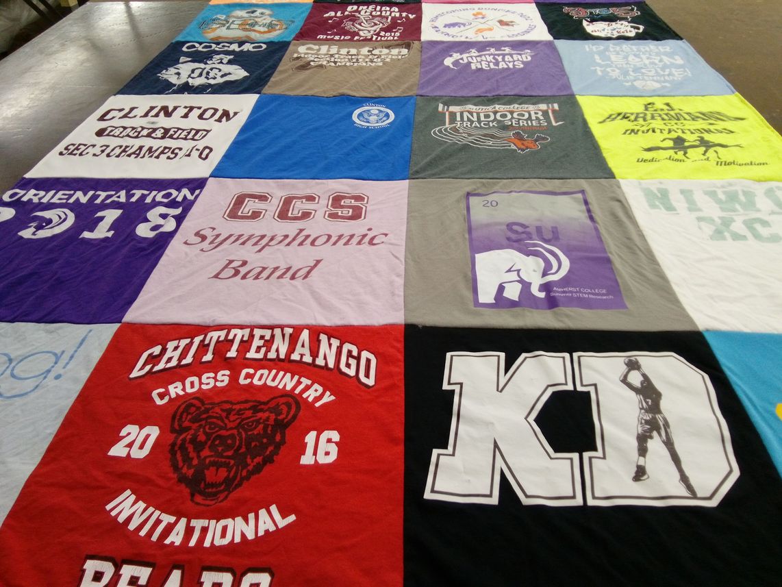 T-shirt quilt featuring chittenango bears by Sharon from IL