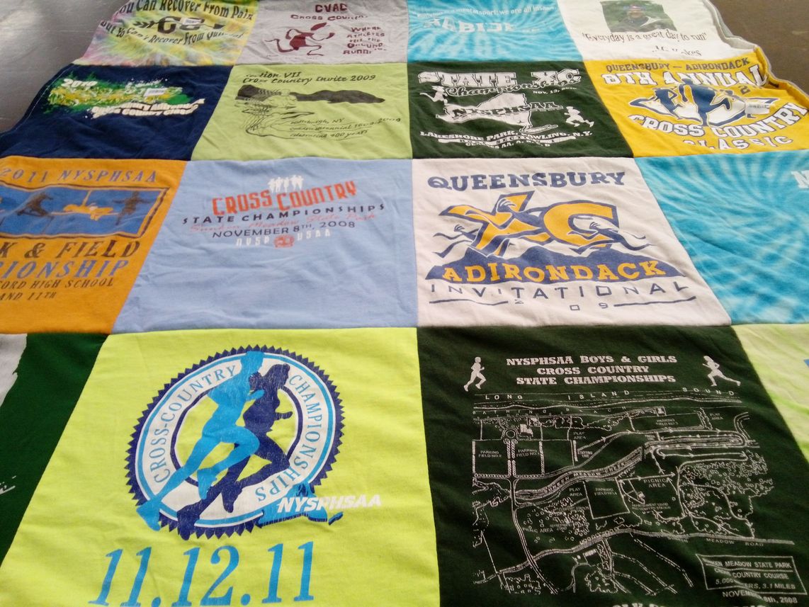 T-shirt quilt from queensbury high school by Justine from NY