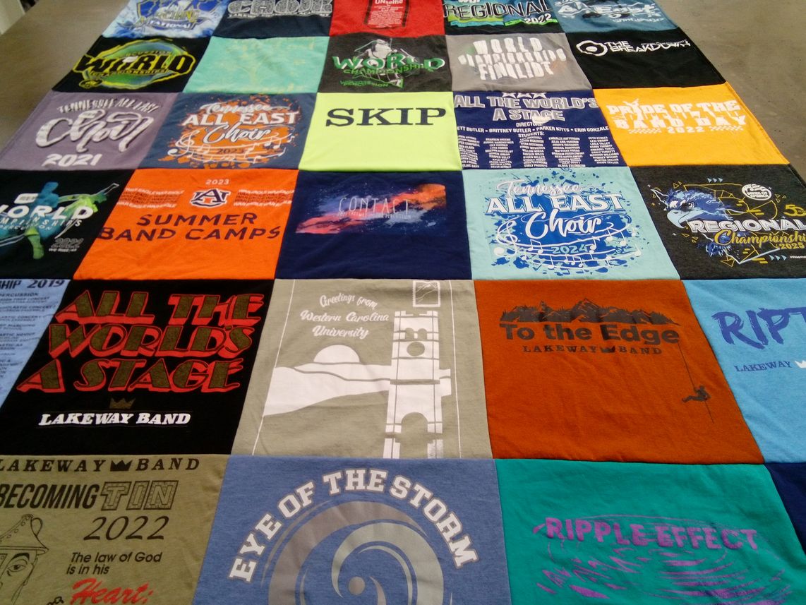 T-shirt quilt from western carolina university by Richard from TN
